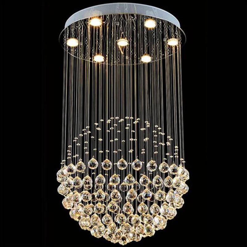 suspension lumineuse moderne élégante cristal filaments dorés salle bain lumière blanche froide 249 2000