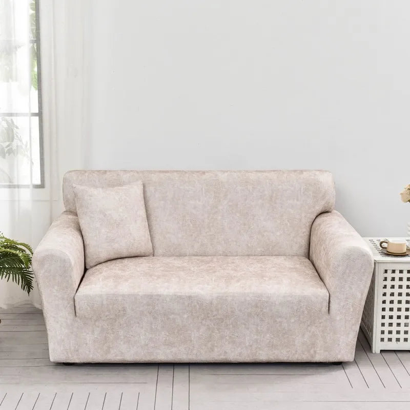 housse canapé marron clair texture grunge moderne polyester solide accueil single double four