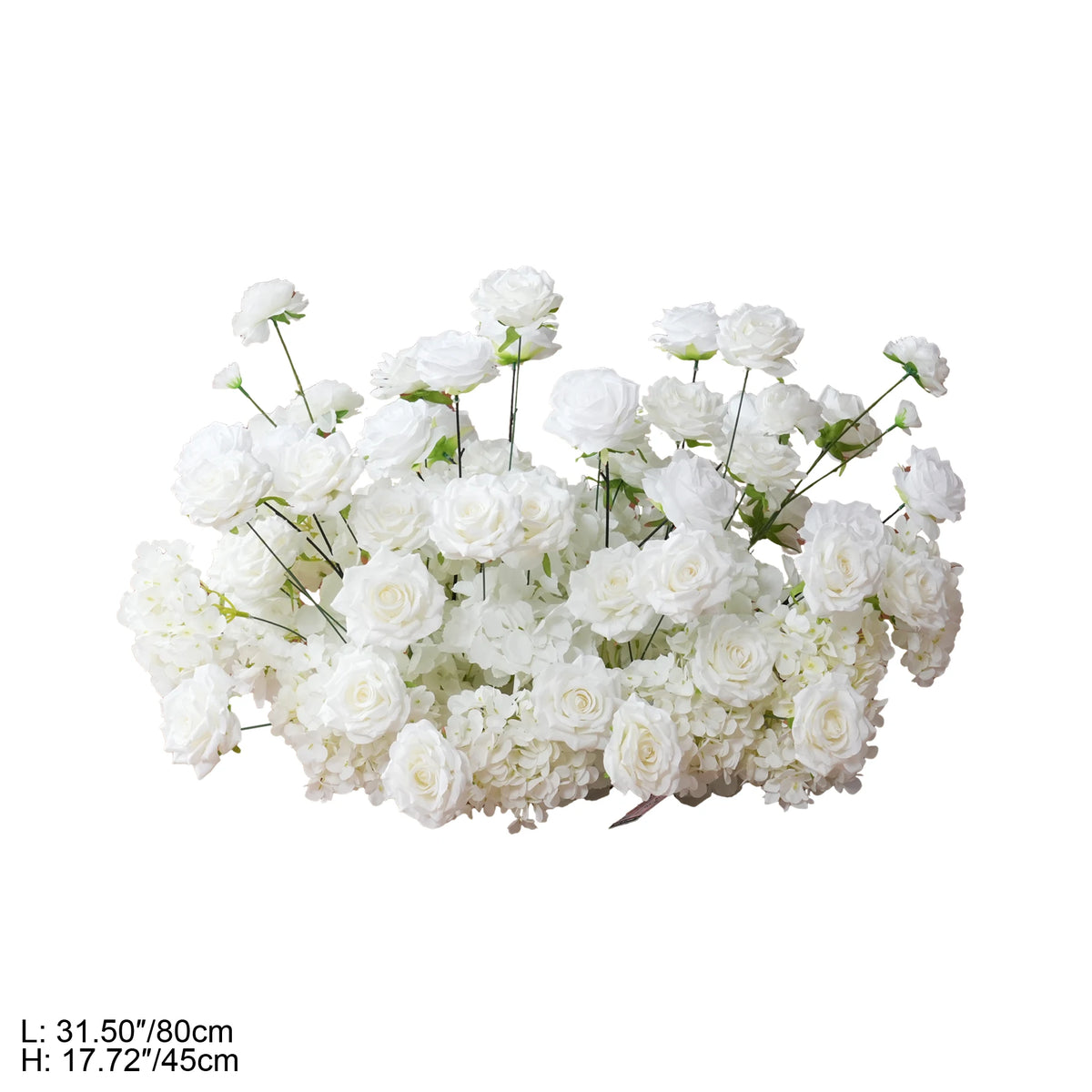 arche fleurs roses blanches decoration mariage exterieur classique 2mètres soie artificielle