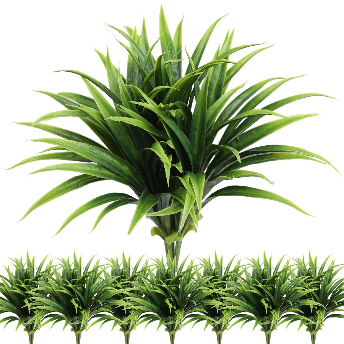 plantes artificielles herbe fine feuilles vertes modernes extérieures résistantes uv exposées anniversaire