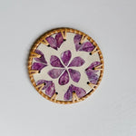 coasters rotin multicolore mosaïque floral antichoc table moderne respectueux environnement thermal insulation