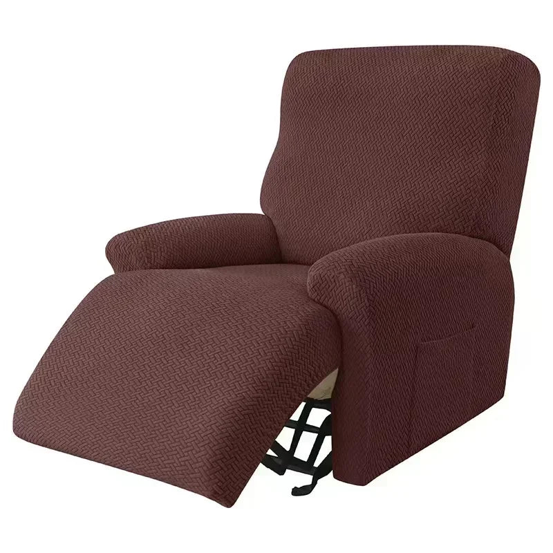 housses fauteuil relax polyestère gris motifs géométriques moderne adhésif poche