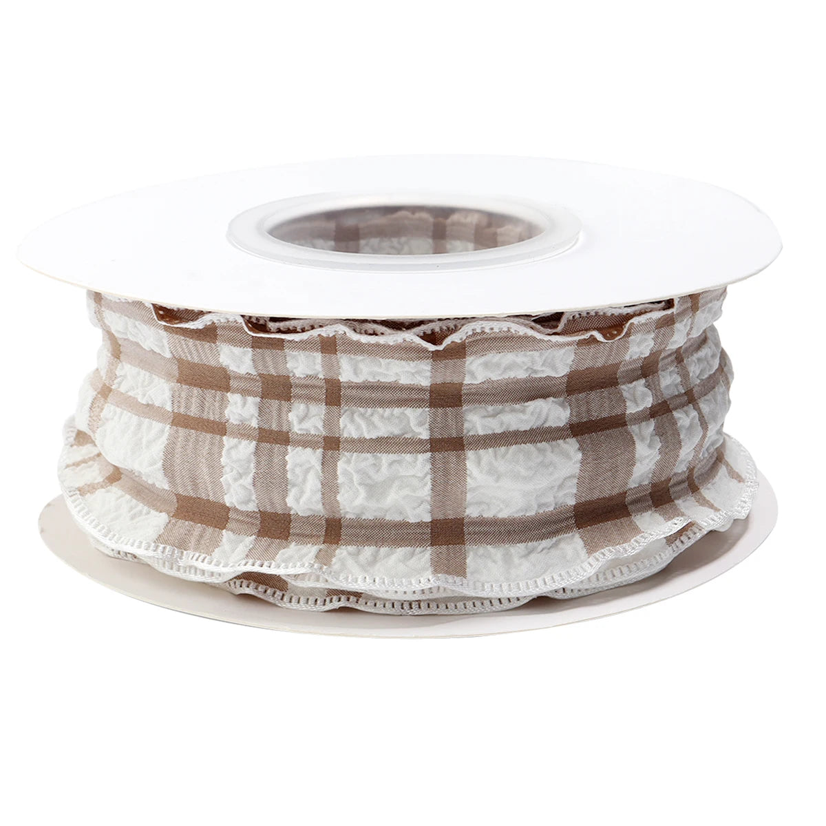 rubans carreaux polyester blanc jaune rose vert bleu marron noir classiques 2.5cm 4cm