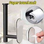 porte serviettes papier noir adhésif moderne salle bains papier toilette cuisine rouleau support étanche