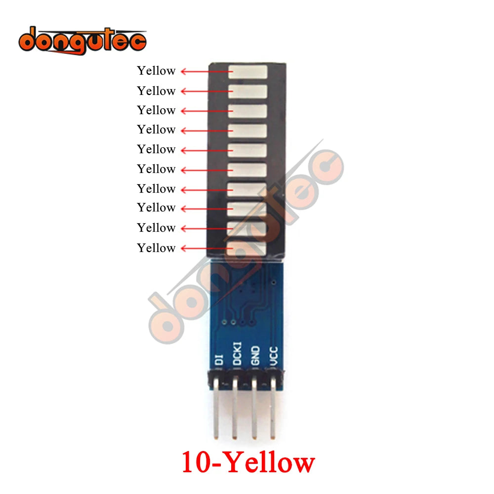 affichage led bleu circuit imprimé électronique sans fixation 10 segments batterie