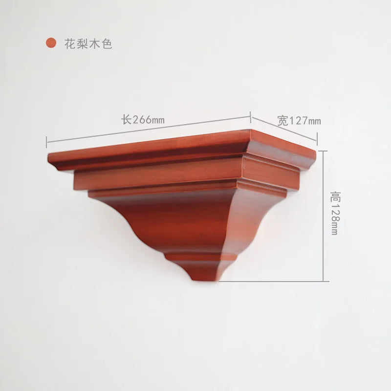 support mural étagère bois sculpté classique fixations salon décoration marron foncé adult walnut