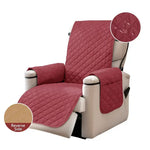 housse fauteuil inclinable noir beige quilté moderne boucles métalliques poche polyestère nettoyage sec automne