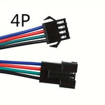 connecteurs led broches cable noir rouge vert bleu blanc clips utilitaires