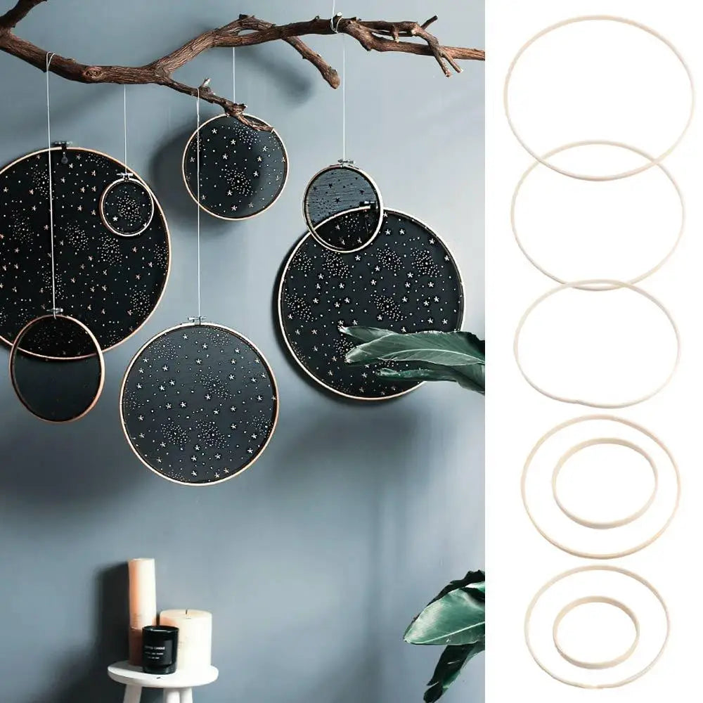 anneaux circulaires bambou naturels 10cm 13cm 18cm 20cm 23cm 26cm 30cm minimaliste decoration noel