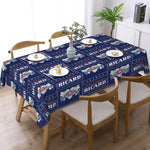 nappe table bleu marine logo ricard moderne imperméable résistance taches 66x183cm