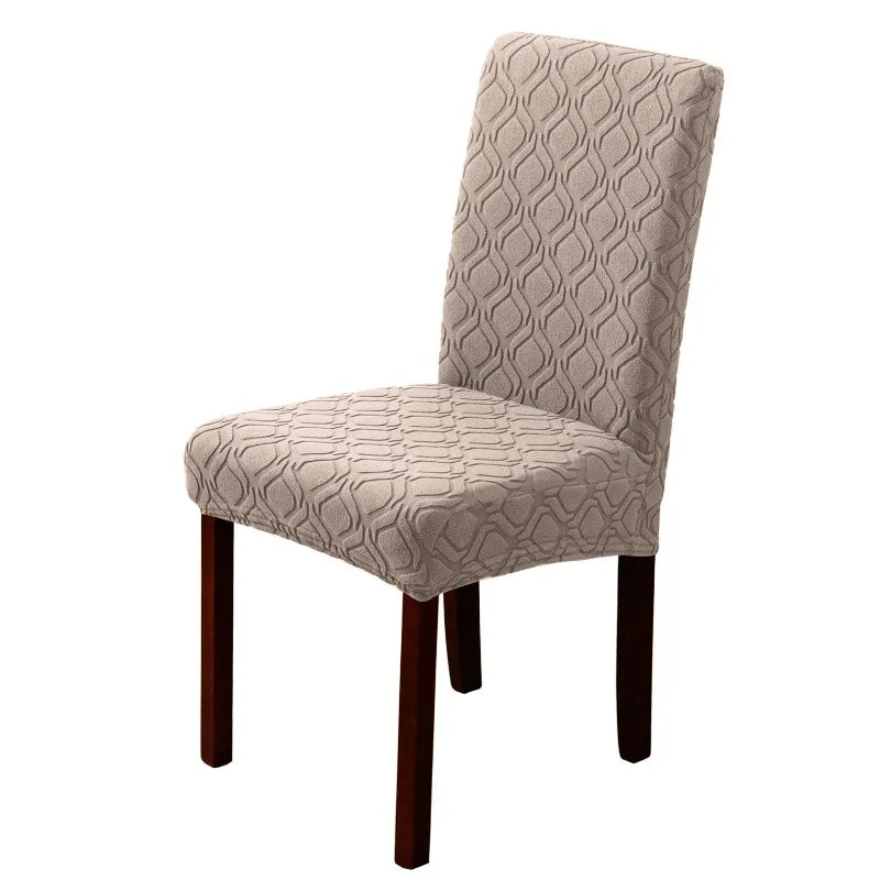 housses chaise moderne motif géométrique gris clair spandex polyester intérieur cuisine événements
