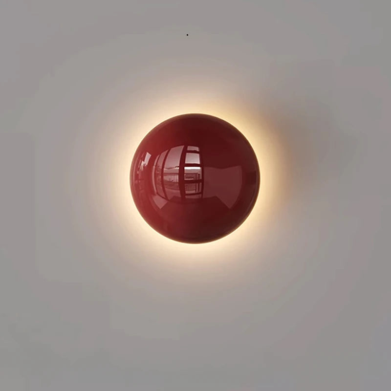 lampe murale led rouge moderne minimaliste brillante murale fixations discretes chambre salon