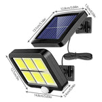 lampe murale solaire led moderne commande distance ip65 protection abs matériaux noir