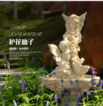 fontaine résine fées enfant aquatique decoration intérieure basse transparente fleuri maison