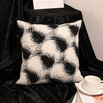 housse coussin moderne nordique motif papillons blanc noir polyester 45x45cm decoration salon