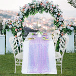 nappe table paillette scintillante sirène fête anniversaire baby shower violet rose festive