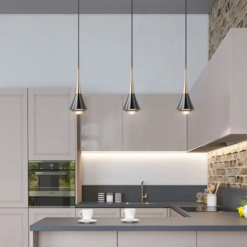 pendentif led noir moderne suspension chambre salon lumière ajustable haute