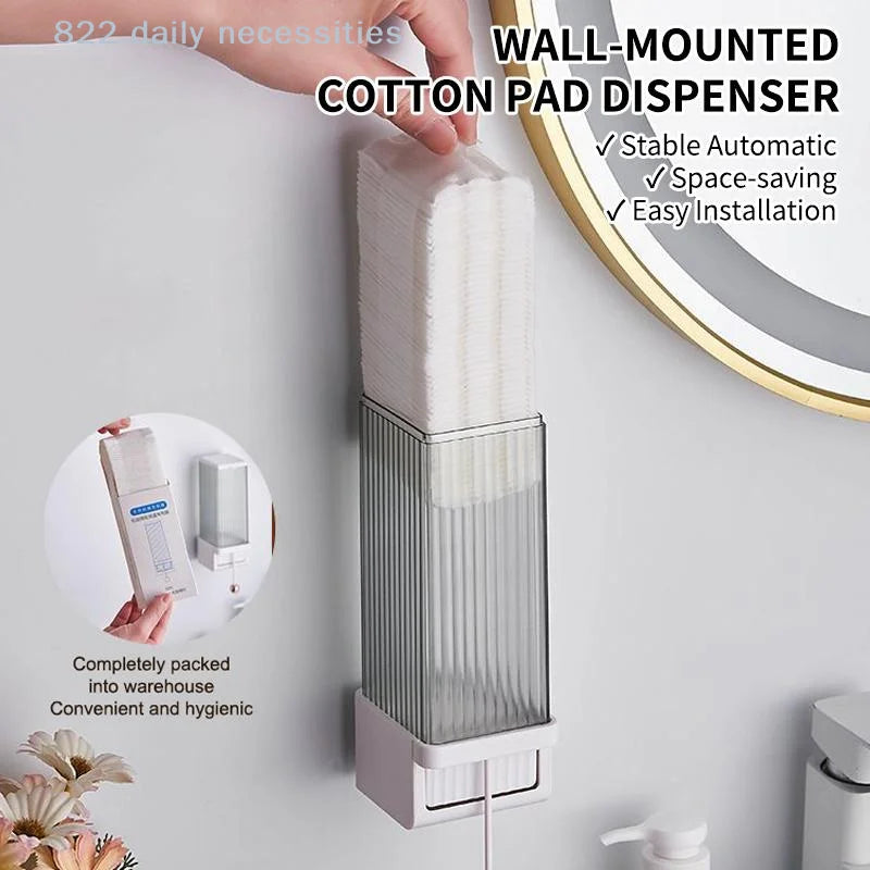 distributeur tampons coton blanc moderne minimaliste adhésif boîte rangement étiquette dimension
