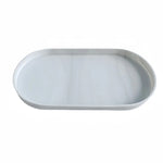 plateau ovale silicone blanc noir rangement cosmétiques bijoux moderne minimaliste