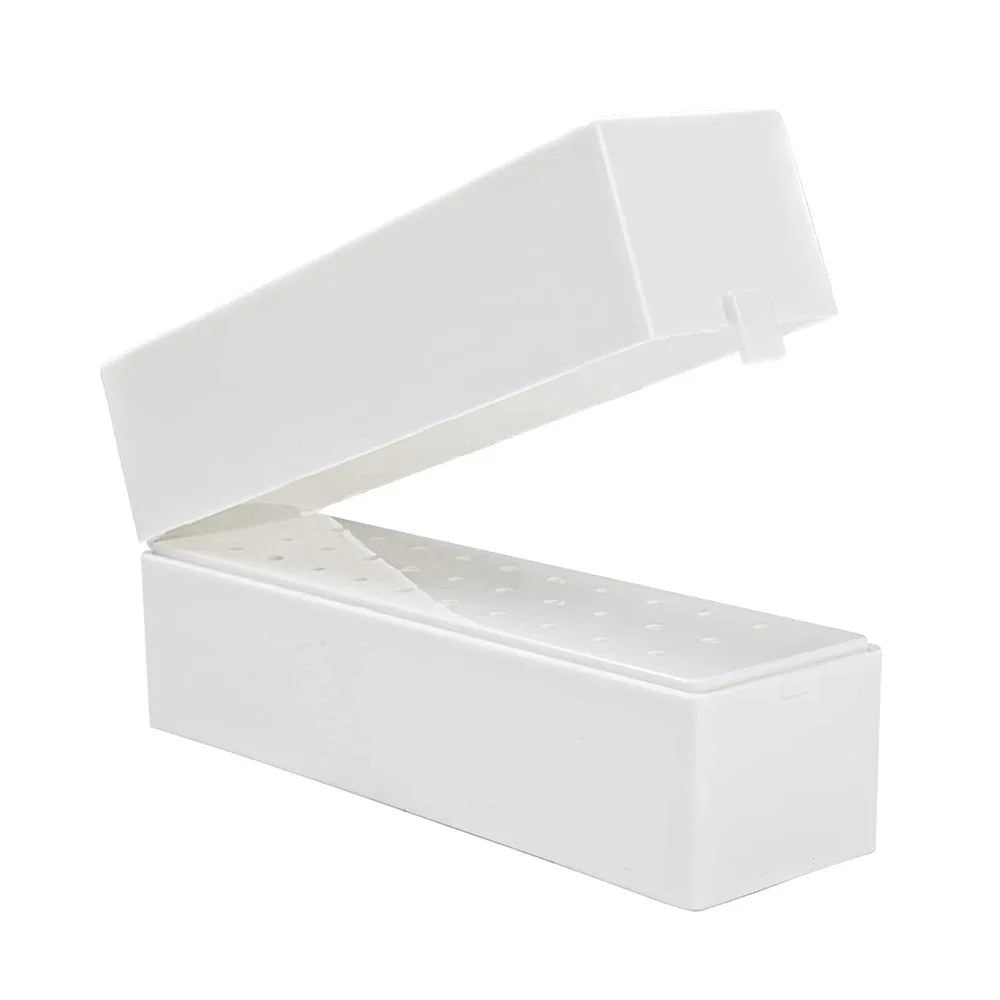boîte rangement pinceaux manucure blanc noir rose pratique moderne 30 trous