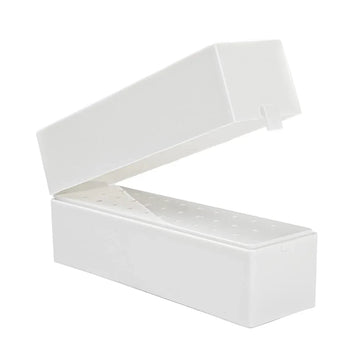 boîte rangement pinceaux manucure blanc noir rose pratique moderne 30 trous