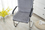 coussin chaise moelleux velours beige rose gris motifs rayés moderne amovible lavable