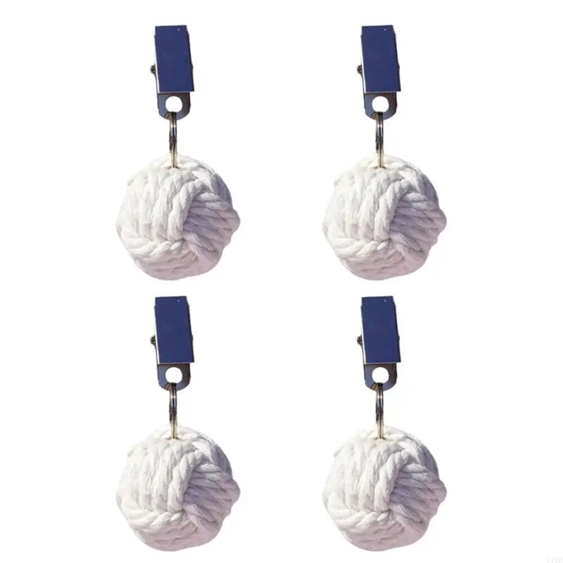 pinces linge décoratives rustique blanc beige marron clair tressé fil nœud clip métallique événements