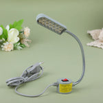 lampe flexible réglable industrielle 360 gris blanc moderne interrupteur câble électrique