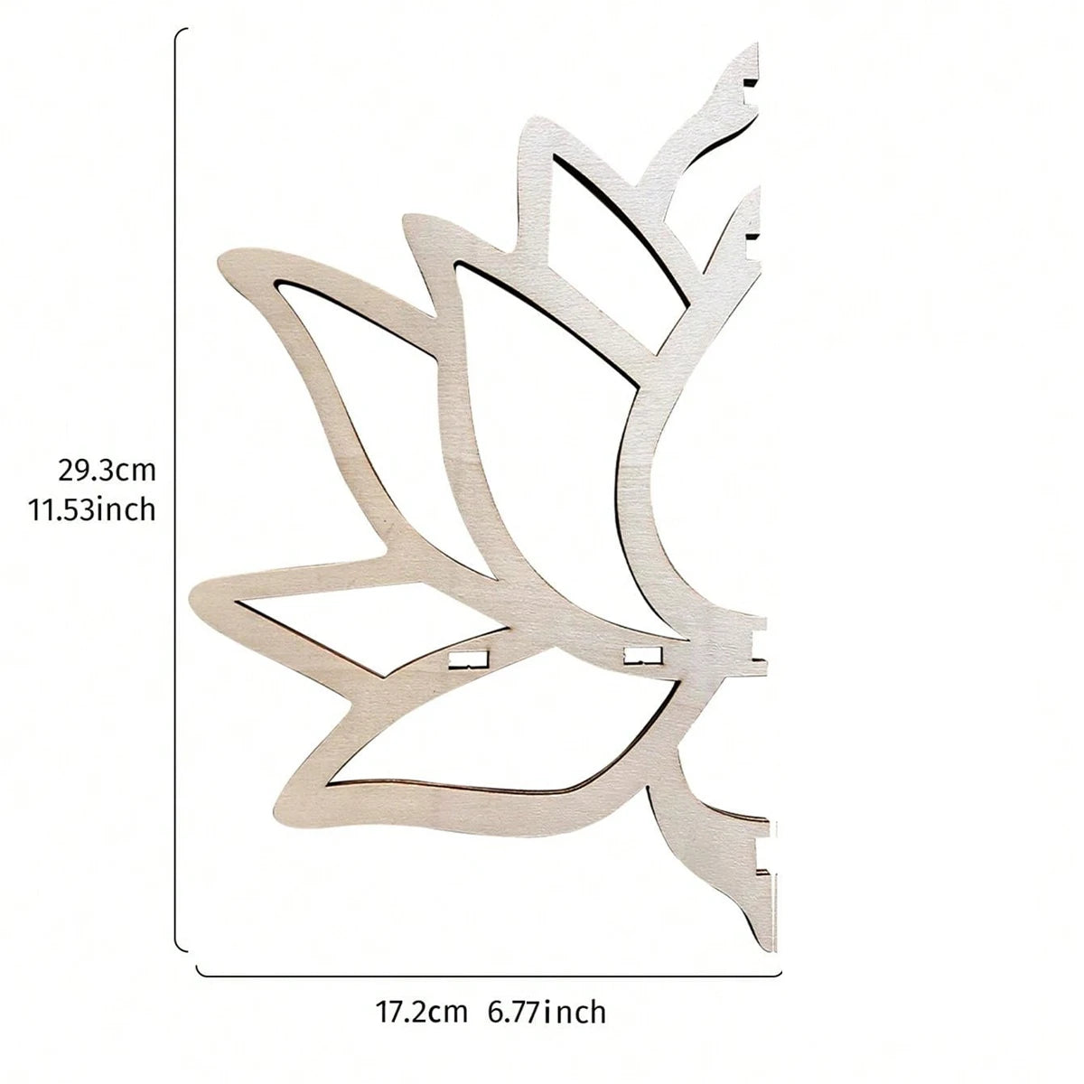étagère murale bois moderne lotus 29.3cm 17.2cm rangement adhésif bougie parfum