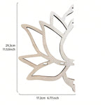 étagère murale bois moderne lotus 29.3cm 17.2cm rangement adhésif bougie parfum