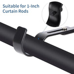 supports rideau modernes métal noir vis réglables tringle pouce opaques accessoires voilures