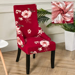 housse chaise velours extensible imprimé floral fauteuil salle manger moderne décoration