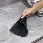 tapis silicone antidérapant support tamper noir durable moderne cuisine espressooutil barista