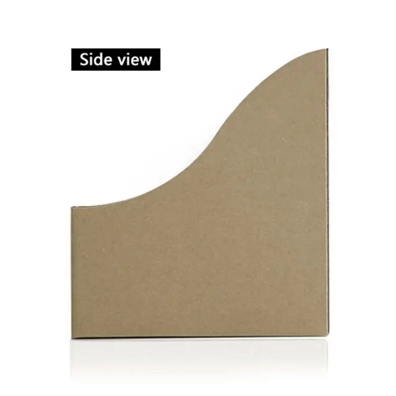 présentoirs documents marron clair carton ondulé minimaliste 26cm 10.24cm 27cm six pièces trou rond