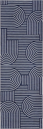 tapis moderne minimaliste polyester antidérapant noir blanc rose beige geometrique circular linear