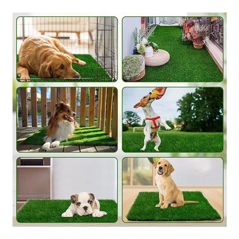 tapis herbe artificielle vert moderne chiens réutilisable lavable sans odeurs drainage intérieur