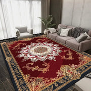 tapis persan vintage floral oriental antidérapant couleurs chaudes salon décoration intérieure