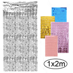 rideau décoratif moderne argent bleu or rose mosaïque carrés brillants opacité adhésif double face