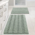 tapis bain antidérapant moderne tissu boules relief beige vert clair gris
