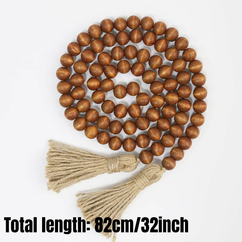 bracelet boho chic rondes tassel corde naturelle gris clair marron foncé