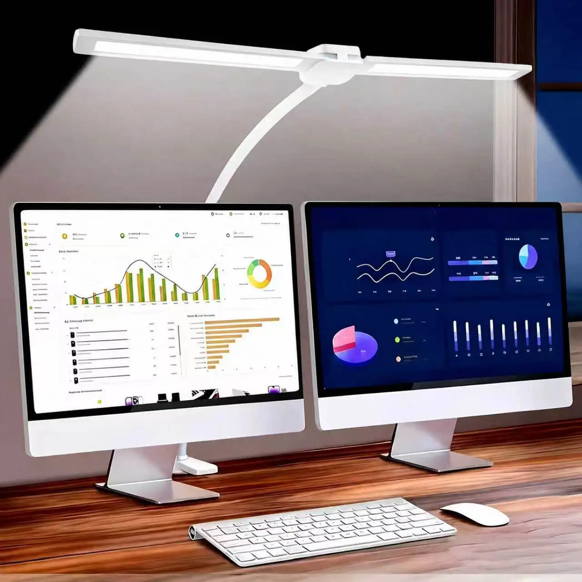lampe led double tête clip noir blanc moderne interrupteur tactileflux lumineux réglableusb