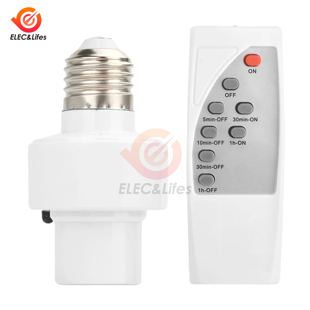 lampe tête E27 télécommande moderne interrupteur timer récepteur infrarouge blanc mat abs 100 265V