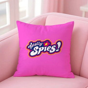 coussin décoratif rose motif dessin animé personnages licence totalement espionnes textile doux maison chambre