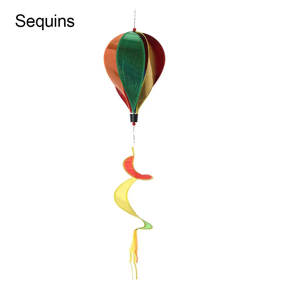 ballon air chaud multicolore rayures paillettes nuages clips décoratif moderne six motifs