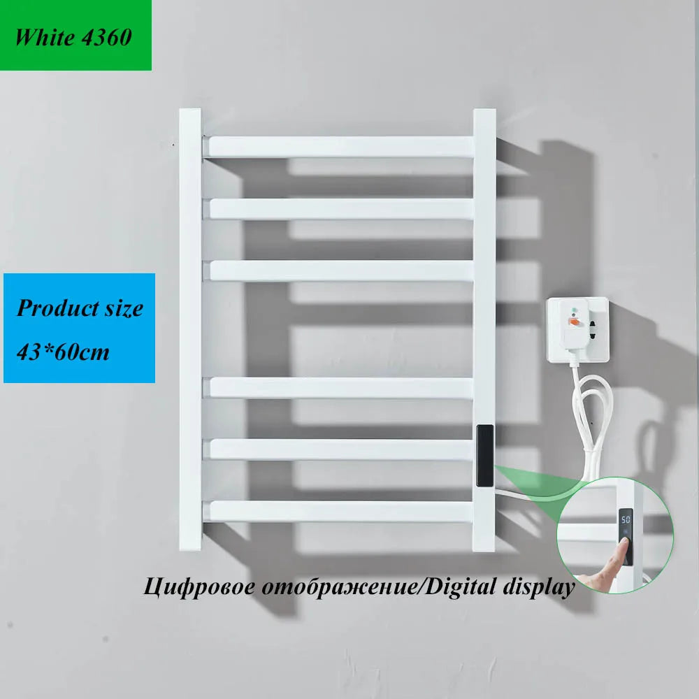 radiateur serviettes électrique acier inoxydable blanc noir moderne thermostatique touchscreen chauffage fibre carbone ipx4
