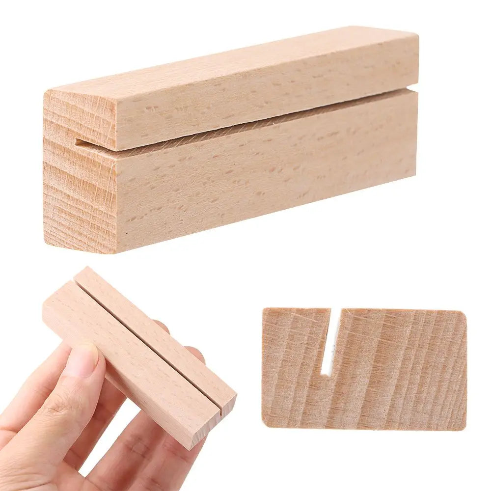 support photo bois naturel pinces cartes table numbers holder minimaliste bleu