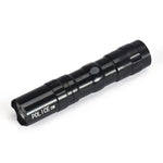 lampe torche led super lumineuse noire texturée moderne étanche 9.5cm compact zoom