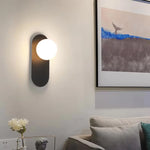 lampes murales modernes jaune gris blanc abat jour sphérique éclairage mural minimaliste chambre cuisine