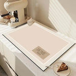 tapis cuisine moderne rayures horizontales beige clair absorbant séchage rapide respectueux environnement 40x60cm