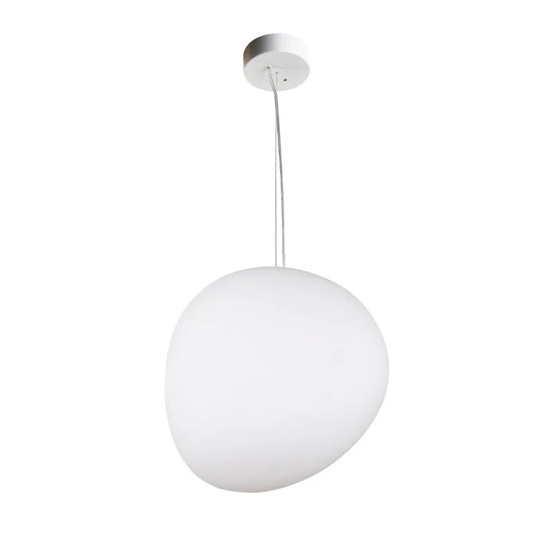 suspension led verre blanc moderne opaque salon chambre pendentif facile